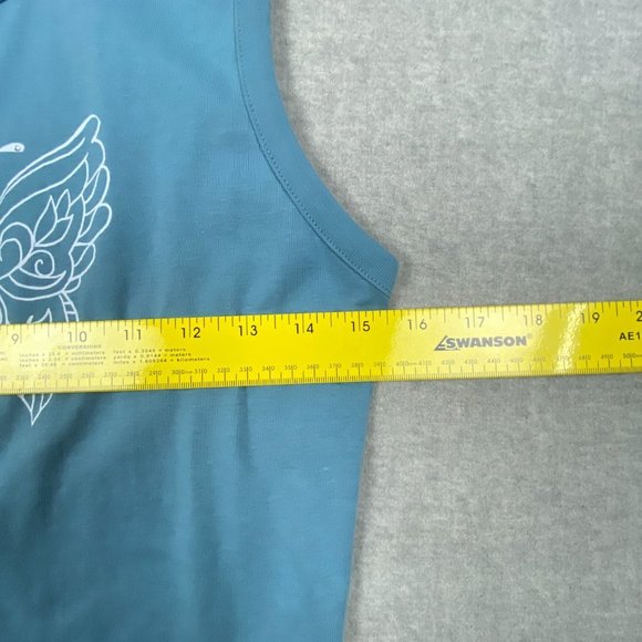 Urban Outfitters Crop Top XL Butterfly Open Back Tie Back Tank Teal Blue - Picture 11 of 14